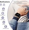 IOWODO Smart Watch for Men Women - 1.85''HD Screen with Make and Answer Calls, with AI Voice Assistant, SpO2/Heart Rate/Sleep Monitor, 100+ Sports Modes, Smartwatch for Android and iOS (2 Straps) 6
