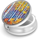 Pill Box 3 Compartment,Small Pill Case for Purse or Pocket,Cute Medicine Organizer,Portable Pill Container Holder to Hold Vitamins, Medication, Fish Oil and Supplements，Unique Design Gifts 2