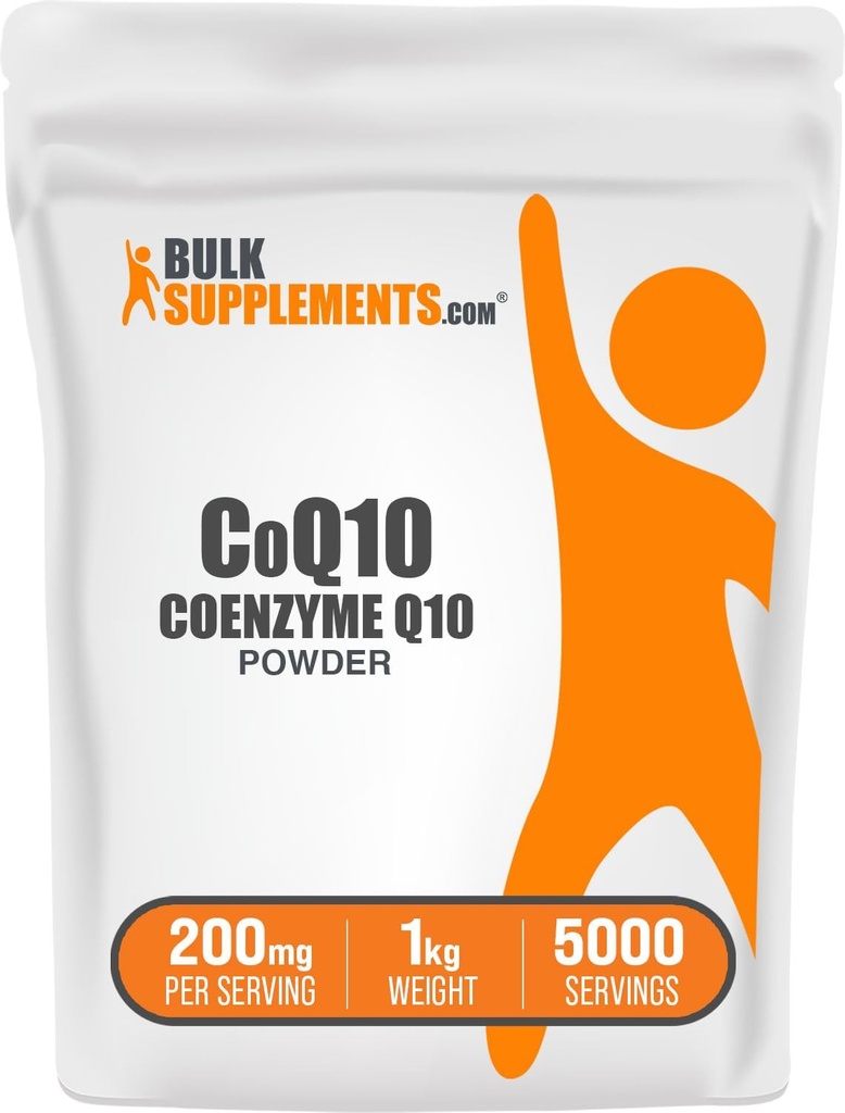 BulkSupplements.com Coenzyme Q10 Powder - Coenzyme Q10 200mg Supplement, Nutritional Supplement - Gluten Free, 200mg per Serving, 1kg (2.2 lbs) (Pack of 1) 2