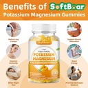 softbear Potassium Magnesium Gummies for Women, Calcium Magnesium Potassium Supplements with Vitamins Sugar-Free Potassium Citrate Gummies Support Muscle Health, Mango Flavor 120 Count 4