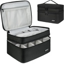 Medicine Storage Bag,Double Layers Pill Bottle Organizer Bag Empty with Lockable Zipper&Adjustable Divider,Medication Travel Carrying Bag for Pills,Vitamins,Medical Supplies 2