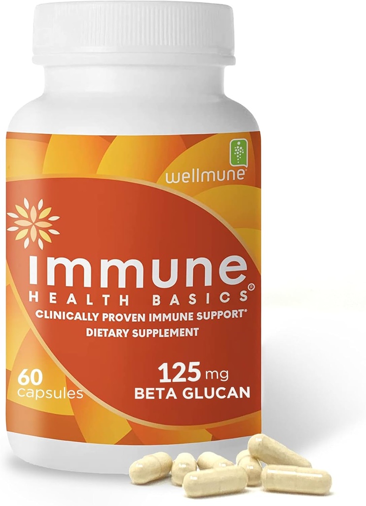 Ultra Strength Immunity - Clinically Proven Immune Support - Wellmune Highly Purified Beta Glucan - Gluten-Free, Non-allergenic, Non-GMO and Vegan Capsules - 60 Capsules, 125 mg 2