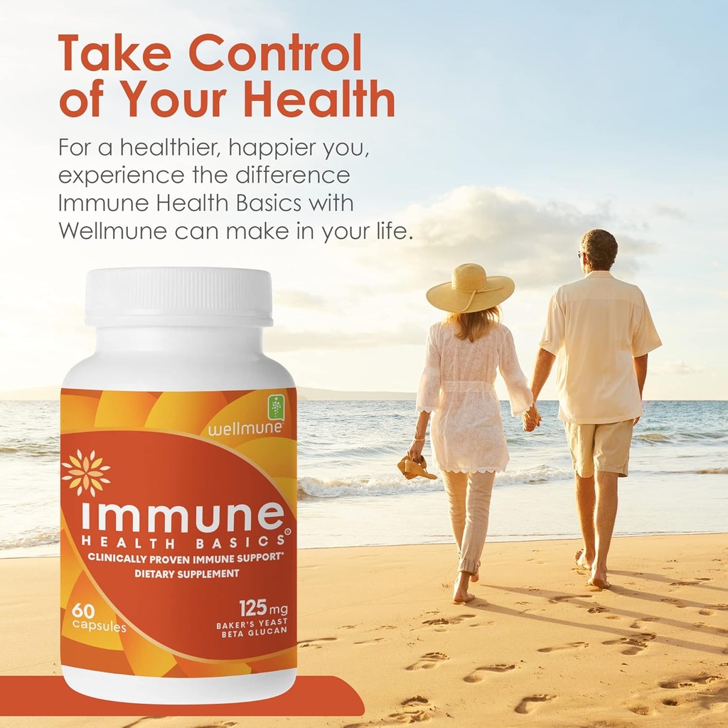 Ultra Strength Immunity - Clinically Proven Immune Support - Wellmune Highly Purified Beta Glucan - Gluten-Free, Non-allergenic, Non-GMO and Vegan Capsules - 60 Capsules, 125 mg 6