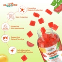 Tanning Gummies Supplement for Adults: Daily Tanning Gummies with Astaxanthin, Collegen, Lycopene, zinc (Citrate), Vitamin for Tanning Supplement Skin Health & Glow Reduce Sun Sensitivity 4