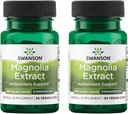 Swanson Magnolia Bark-Herbal Supplement Traditionally Used to Promote Nervous System & Digestive Health Support-May Promote Respiratory Health & Stress Support (30 Veggie Capsules, 200mg Each) 2 Pack 2
