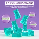 novomins Creatine Monohydrate Gummies for Men & Women, Chewables Creatine Monohydrate for Muscle Strength, Muscle Builder, Energy Boost, Pre-Workout Supplement(180 Count)-Blueberry Flavor. 2 Pack 4