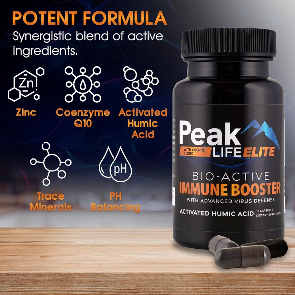 Immune Defense 3-in-1 Supplement with Humic Acid, Zinc, CoQ10, and Ionic Trace Minerals for Daily Energy, Health, and Vitality - Multimineral Vitamins for Men & Women - 30 Capsules 4
