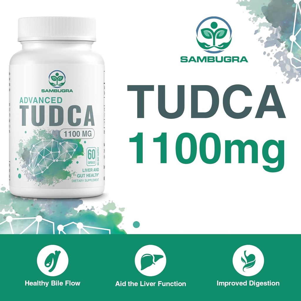 TUDCA 1100mg for Liver Cleanse Detox and Repair, 3rd Party Tested Advanced TUDCA Supplements, Ultra Strength Bile Salt TUDCA Liver Supplement, 180 Capsules (Pack of 3) 4