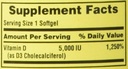Spring Valley - Vitamin D-3 5000 IU, 100 Softgels 3