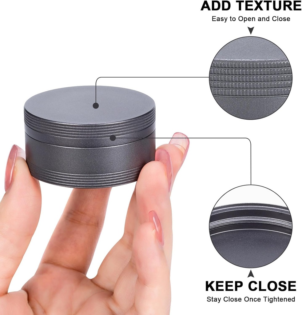 Daily Metal Pill Box Pill Case - Single Waterproof Travel Pill Container Round Aluminum Alloy Storage Medicine Organizer Multitool EDC Every Day for Vitamin, Fish Oil Gray Medium Size 4