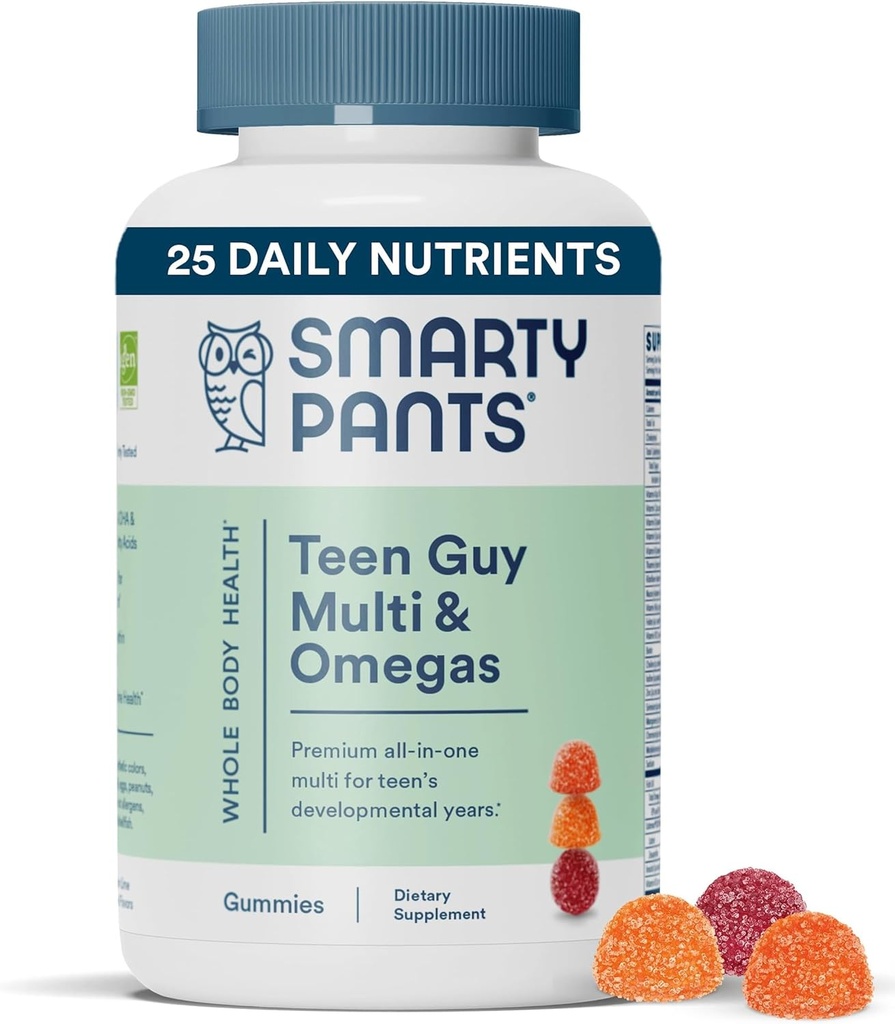 SmartyPants Teen Guy Multivitamin Gummies: Omega 3 Fish Oil (EPA/DHA) & Teen Girl Multivitamin Gummies: Omega 3 Fish Oil (EPA/DHA) 3
