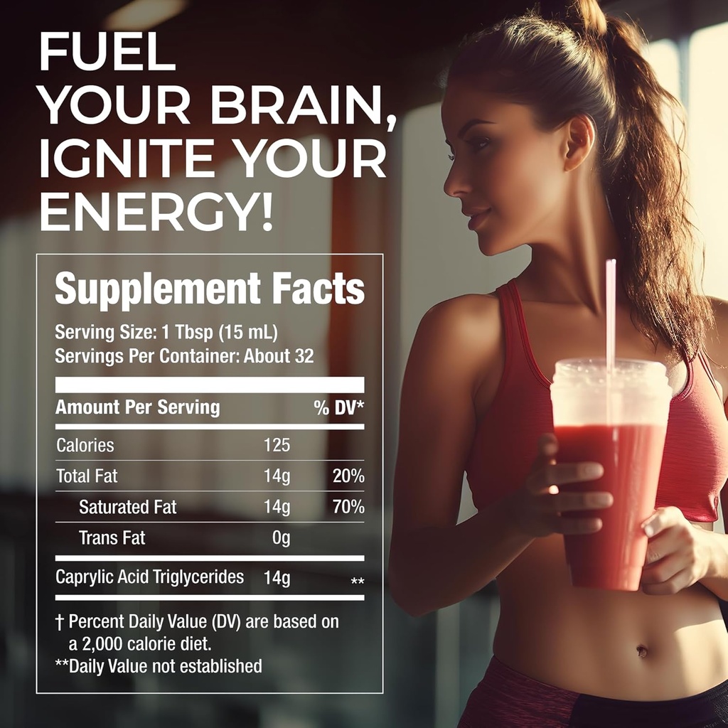 Fat Fuel C8 MCT Oil - Pure and Organic Body Fuel from Coconuts, Keto Supplement for Energy and Focus - 16 Fl Oz 4