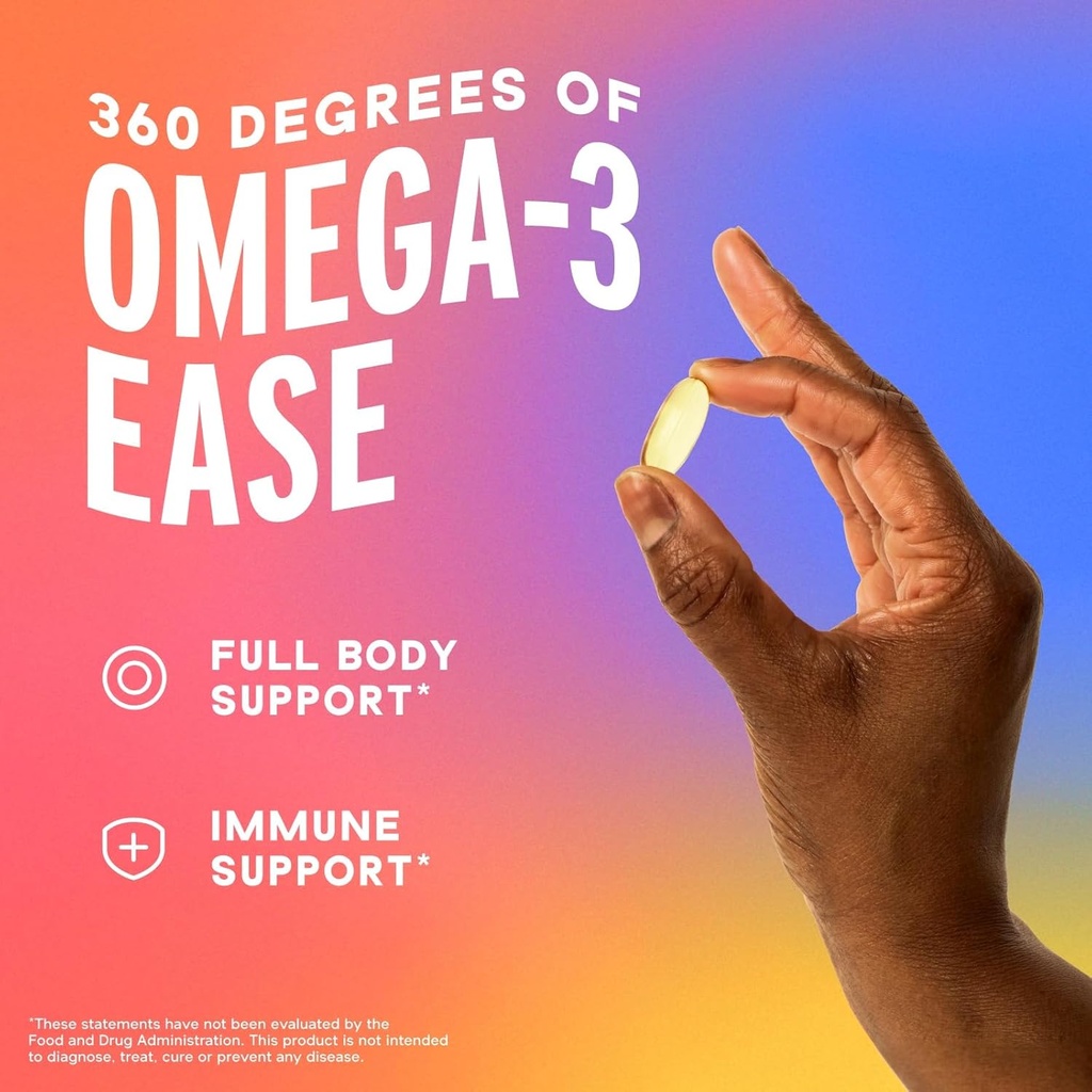 Oceanblue Omega-3 Supplement for Women | Burpless Fish Oil 720mg with Vitamin D3 | Small Pills Easy to Swallow Mini Softgels | Heart Immune Support Orange Flavor (60 Count Minicap) 5