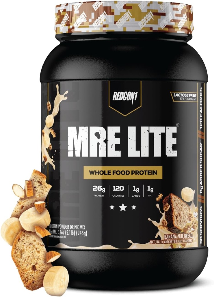 REDCON1 MRE Lite Whole Food Protein Powder, Juniors, Raspberry Swirl Cheesecake - Low Carb, Whey Free Meal Replacement with Animal Protein Blends - Easy to Digest Supplement with MCT Oil (30 Servings) 2