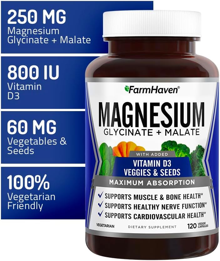 FarmHaven Magnesium Glycinate & Malate Complex and Glucosamine Chondroitin 5