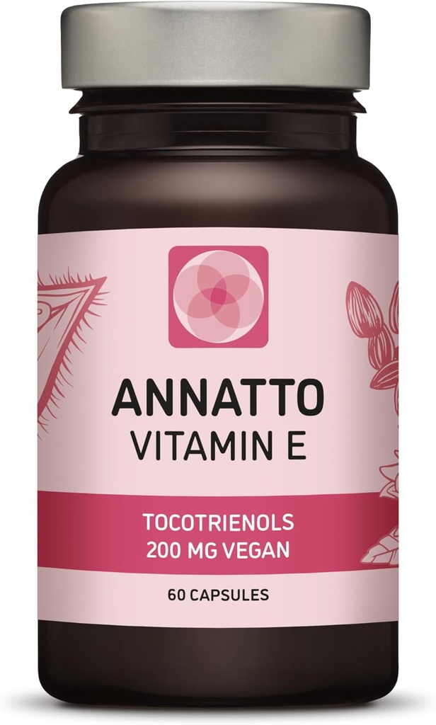 Annatto Tocotrienols Vegan Vitamin E Supplement, Tocopherol Free, Eannatto Capsules Without PAH's and contaminants - Improved from Deltagold - 200mg - Non-GMO & Antioxidant (30) 5