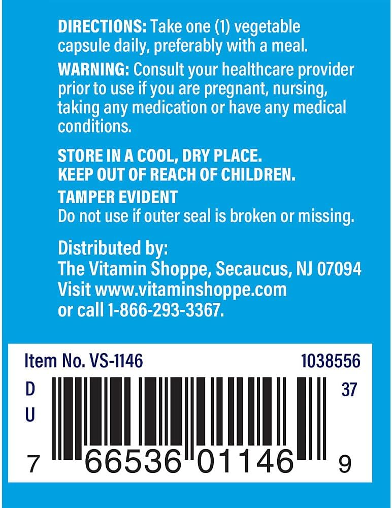 The Vitamin Shoppe Vitamin B2 (Riboflavin) 100mg - Energy Production & Nutrient Metabolism Support Supplement, Essential B Vitamin - Once Daily, Gluten Free (100 Capsules) 4