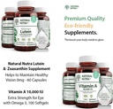 Natural Nutra Lutein and Zeaxanthin Supplement Soy Free, 20mg - 60 Capsules and Vitamin A 10,000 IU, Helps to Maintain Healthy Vision with Omega 3, 100 Gluten Free Softgels 2