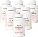 Gevoede periode + PMS Repareren - Menstruele cyclus Ondersteuning Supplement voor vrouwen - Veganistische formule voor maandelijkse cycli, Krampen, Mood, Hoofdpijn - 360 Capsules