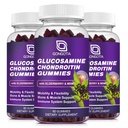 Glucosamine Chondroitin Gummies - 2-pack, extra sterkte 1500mg Glucosamine met MSM & Vlierbes, flexibiliteitsondersteuning, beste cartilage & Immune Support Supplement voor mannen en wol - 180 Gummies