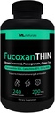 ML Naturals FucoxanTHIN 240 plantaardige capsules. Fucoxantine 10% 200 mg per portie, ondersteunt Metabolisme en antioxidant, NSF-gecertificeerd en cGMP-compliant