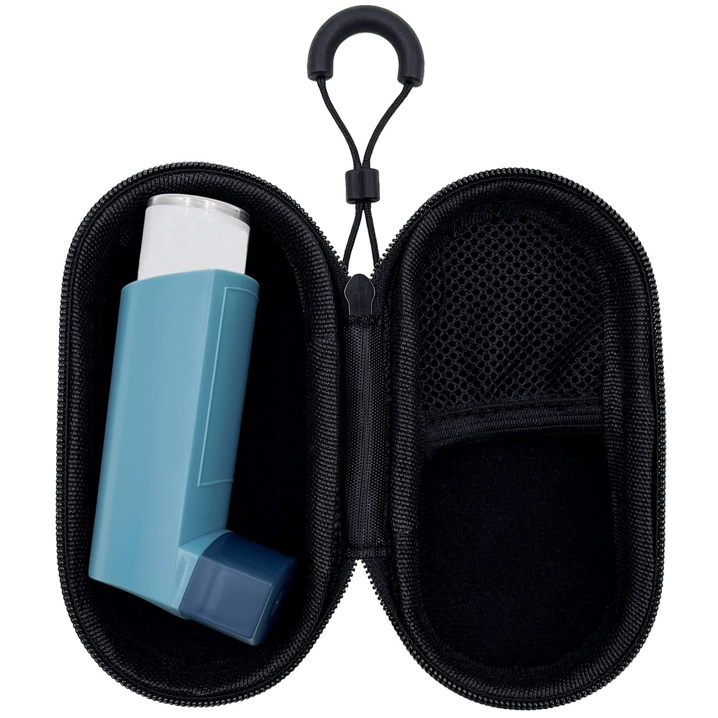 Holder Travel case for Astma Inhaler, Compact Case for Handy Inhaler for Adults and Kids (Only Case) (Zwart)