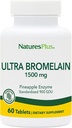 Natures Plus Ultra Bromelain - 60 tabletten - 1500 mg Ananas Bromelain - Ondersteunt de spijsvertering, gezamenlijke ondersteuning & Meer - 60 porties