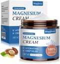 Magnesium crème voor slaap - natuurlijke topische Magnesium lotion voor pijn &amp; benen krampen, spierontspanning, rust - nacht lichaam boter voor diepe hydratatie - veilig voor kinderen (ongeurend)