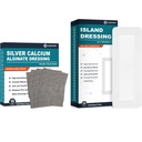 Silver Calcium Alginate Dressing (4''x4'10Pcs) +Eiland Dressing(4" x 10" 25Pcs)