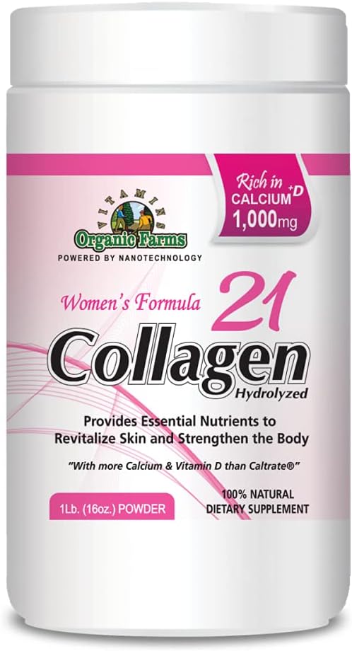 Collageen 21 Gehydrolyseerd - 1Lb. (16oz.) - Collageen Supplement voor vrouwen, vrouwen Phasel Formula - Versterkt botten en huid - 100% natuurlijk dieet supplement