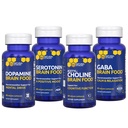 NATUURLIJKE STAKKEN Brain Food Bundle - for Motivation, Cognitive function, Positive Mood & Relaxation* - Brain Supplements for Adults - 240 Total Capsules