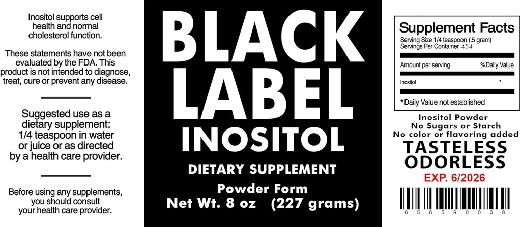 Generieke Black Label Inositol, 2,19 Pond (verpakking van 1)