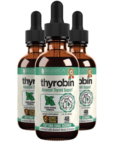 Thyrobin - Advanced Thyroid Support Supplement - vloeibare levering voor betere absorptie - Jodium, Stinging Nettle, Kelp, Astragalus, Ashwagandha en meer!