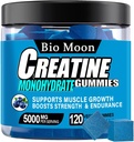 Creatine Monohydraat Gummies 5000mg voor mannen & vrouwen, Kauwtabletten Creatine Monohydraat voor spierkracht, spier Builder, energie Boost, pre-workout supplement(120 Telling)- Blueberry Flavour
