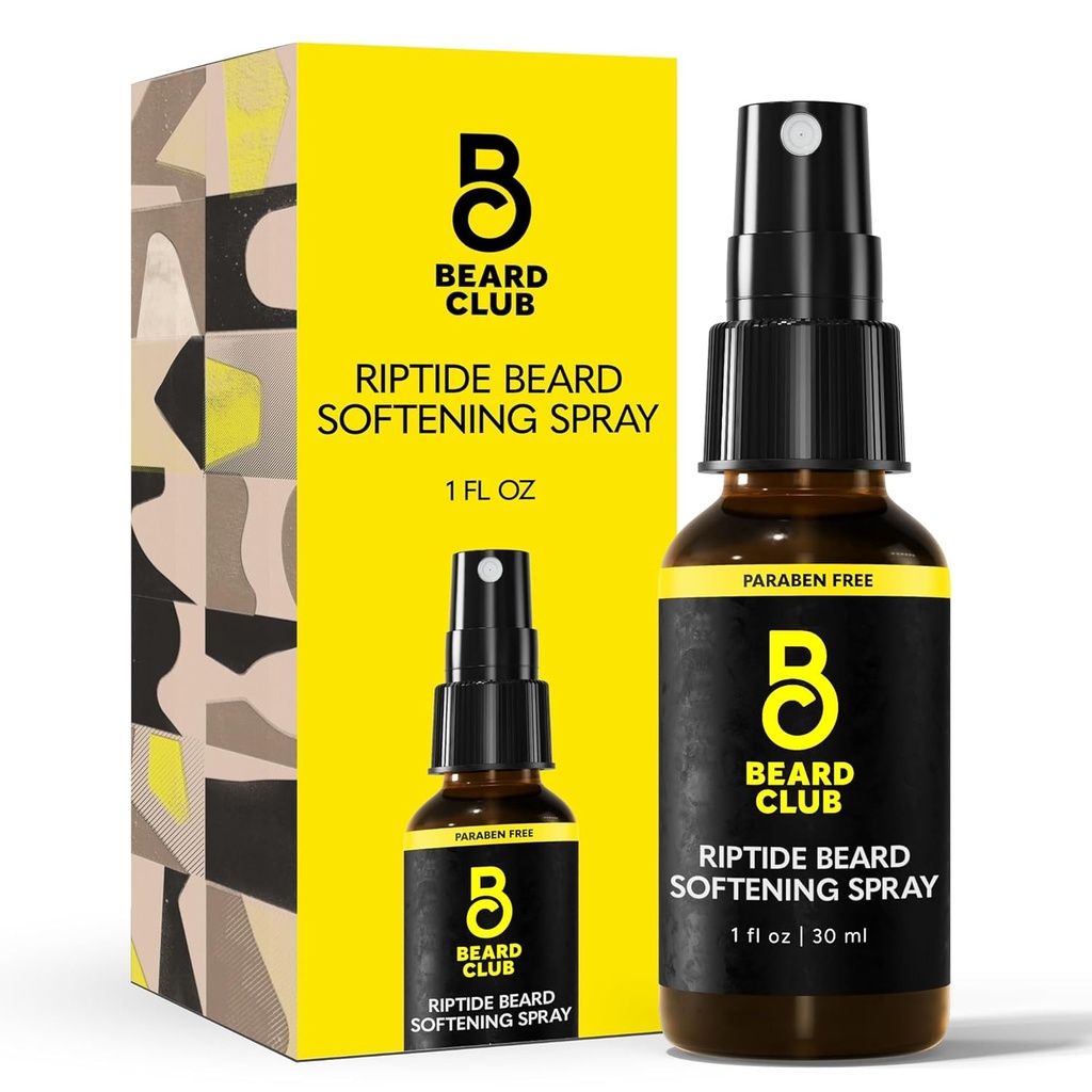 The Beard Club Riptide Baard Softening Spray by Beard Club - voedende en styling formule voor verbeterde baardgroei, zachtheid en glans - verrijkt met natuurlijke ingrediënten voor gezond gezicht haar