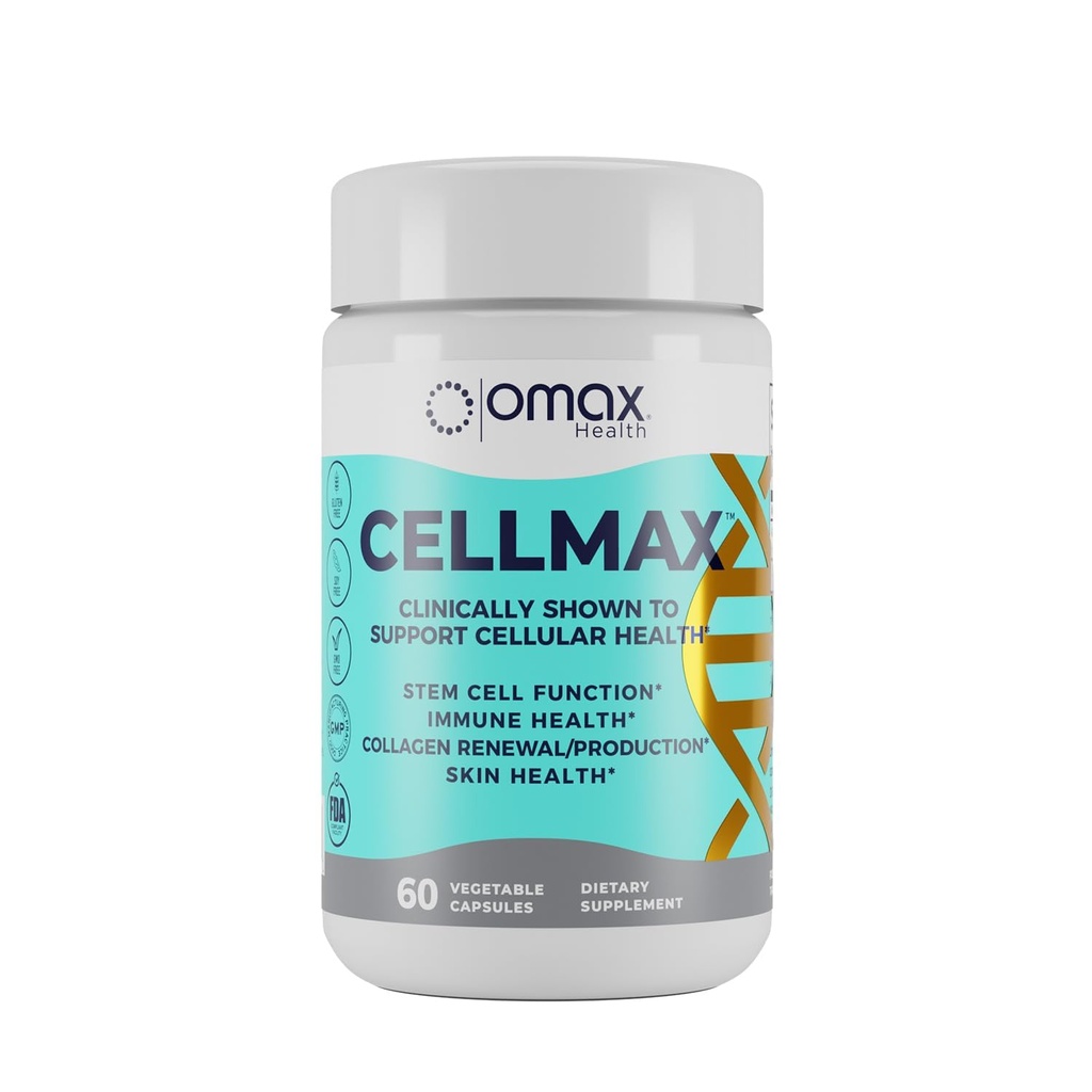 Omax3 Cellmax Ondersteunt Cellulaire Gezondheid, Klinisch Bewezen, PolySea Zeewier Extract, Antioxidant Bescherming, Promoot Collageen Productie, Boost Immuun Functie, Duurzame & Pure Formule