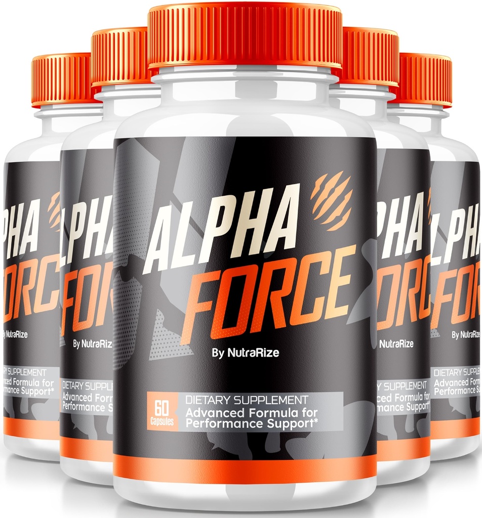 NutraRize (Pack of 5 Alpha Force Capsules, All Natural Pills to Support Energy and Performance, Nutritional Formula for Overall Health, Official AlphaForce Review (300 Capsules)