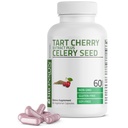 Bronson Tart Cherry Extract + Selderij Zaad Capsules - Krachtige Uric Acid Cleanse, Joint Mobility Support & Muscle Recovery Supplement - Non-GMO Formula - 60 Vegetarische Capsules