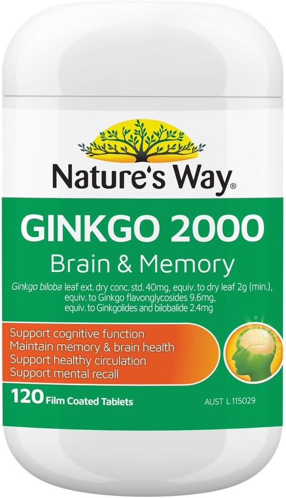 Natuur Way Ginkgo Biloba 2000MG 100+20 tabletten