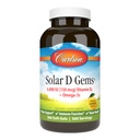 Carlson - Zonne-D Gems, Vitamine D3 en Omega-3 Supplement, 6000 IE (150 mcg) Vitamine D3, 115 mg Omega-3s EPA en DHA Supplement, Wild Caught, duurzaam geproduceerd, Citroen, 360 Softgels