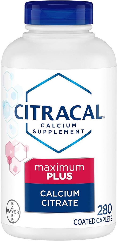 Citracal Maximum Plus Calcium Citroen Caplets Plus D3 (280 Tellen)