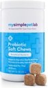 MySimplePetLab Honden Probiotica, 5-stam Probiotische Blend, Gezonde Huisdier Kauwen, Ondersteunt Digestieve Gezondheid, Gut Functie, Immune System, Smakelijke Probiotische Zachte Kauwen voor Honden, Dagelijkse Supplement