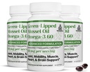 TURNER Nieuw-Zeeland Groene Lipped Omega-3 Mosselolie, 53x Hogere Potentie met UAF1000+ Super Antioxidant. Geen Fishy Aftersmaak, 3 Flessen, 180 Softgels