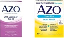 AZO urinetrekinfectie teststrip + Vaginale pH testkit + Gistinfectie & Vaginale Symptoom Relief Tablets, 60 Tellen
