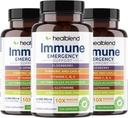 genezen 10 in 1 Immune Support Supplement Booster met Vlierbes, Zink, Echinacea, Kurkuma, Lactobacillus Acidophilus, voor volwassenen (3 verpakkingen)