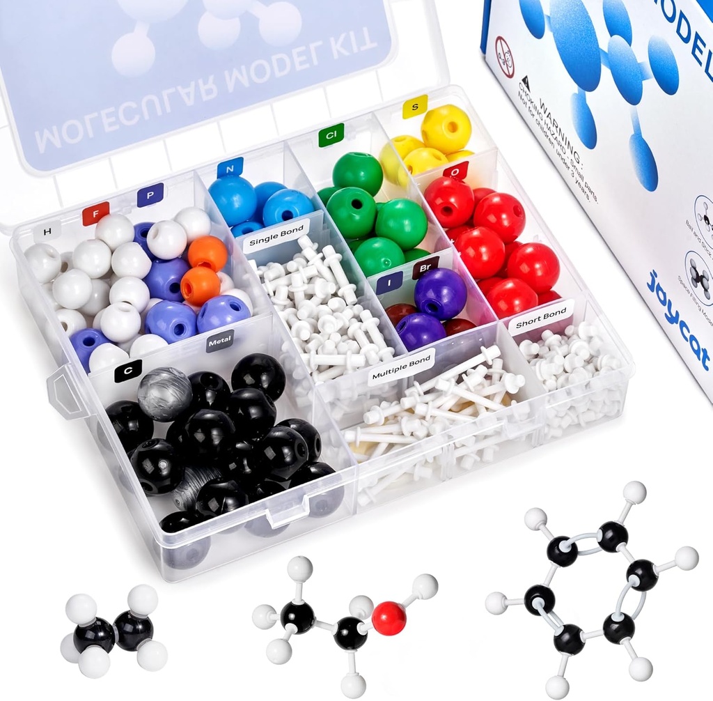 JoyCat Molecular Model Kit (238st), Organic Chemistry Molecule Science Cadeaus voor Ochem en Anorganische Studenten en Leraren