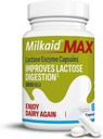 Milkaid Max Capsules for Lactose Intolerance Relief with Lactase Enzyme, Dietary Supplement to Help Prevent Gas, Bloating & Diarrhea Vanwege Lactose Sensitiviteit .