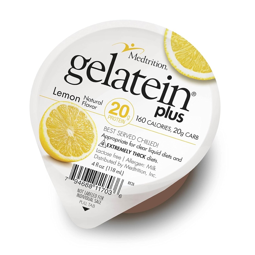 Medtrition Gelatein Plus Citroen: 20 Gram eiwit. Ideaal voor Clear Liquid Diets, slikken Moeilijkheden, Dialyse en Oncologie. Geweldige pre of post-workout snack. (36 Pack) ...