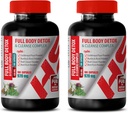 Men Detox Cleanser - Full Body Detox and Cleanse Complex 920 MG - Milk Thistle - 2 Bottles 200 Capsules