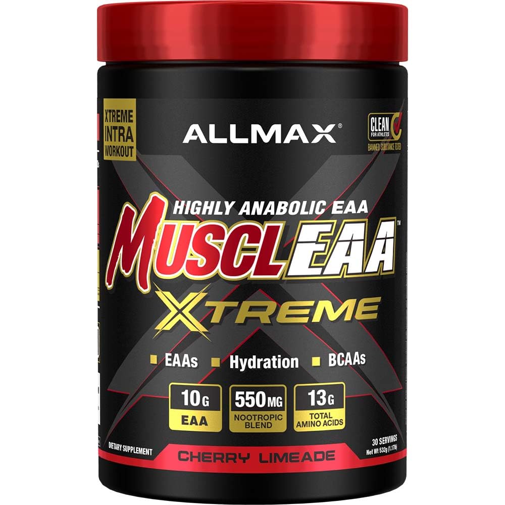 ALLMAX MUCLEAA Xtreme, Cherry Limeade - 532 g poeder - Biedt EAA's, BCAA's en hydratatie - maximaal 30 porties